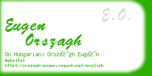 eugen orszagh business card